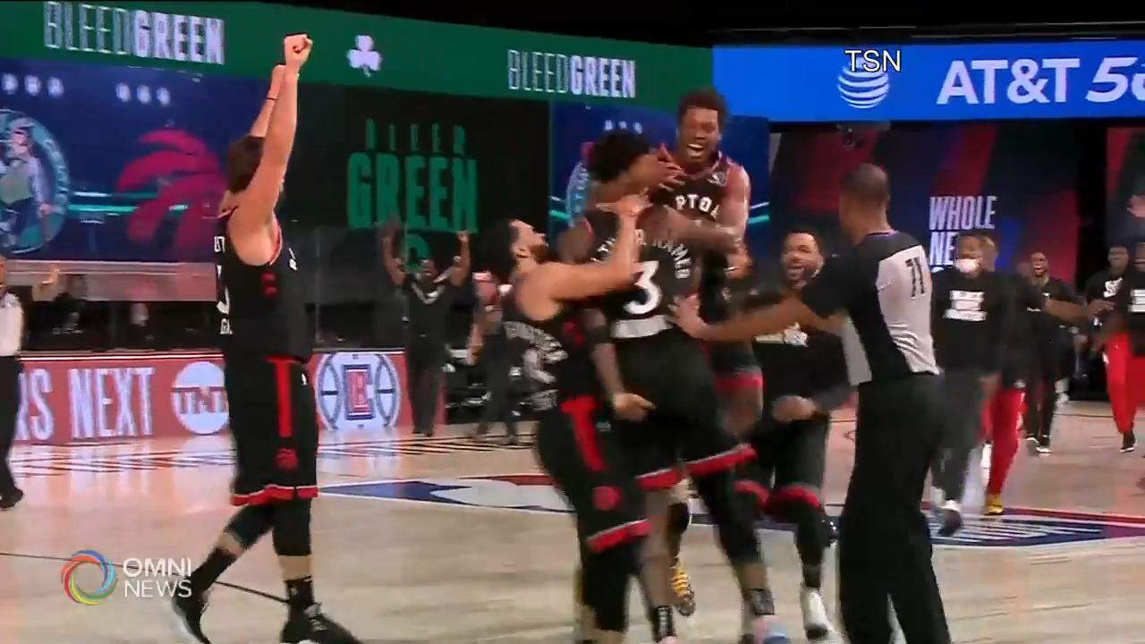 猛龍完場前一個3分球反勝塞爾特人 -- Sep 04, 2020 (ON)