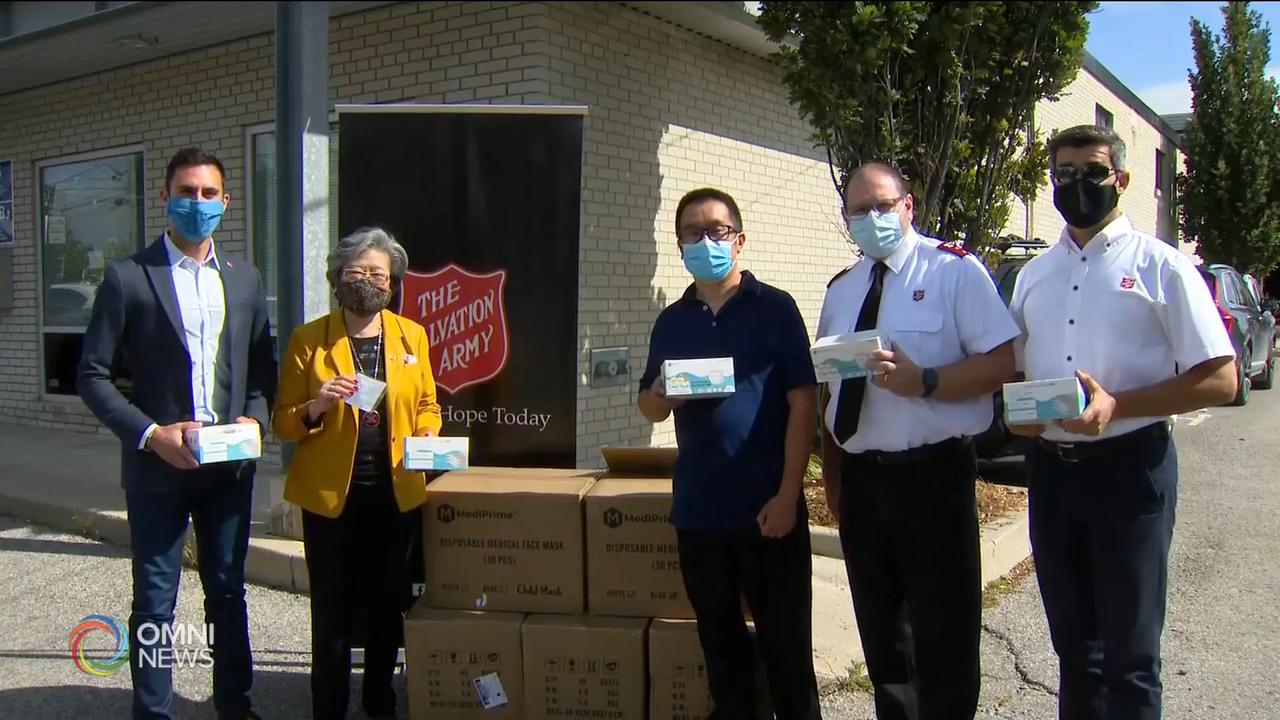 熱心華商捐贈5千個兒童口罩 -- Sep 11, 2020 (ON)