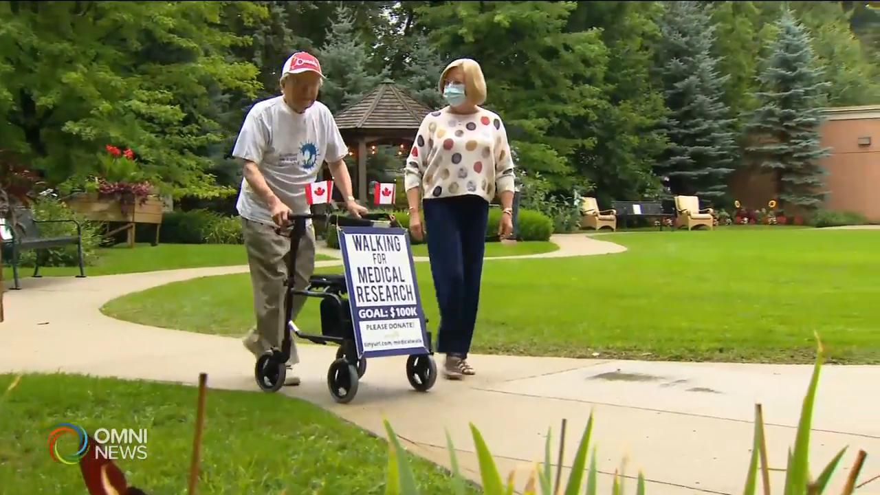 99歲長者步行一百公里為抗疫籌款 -- Sep 02, 2020 (ON)