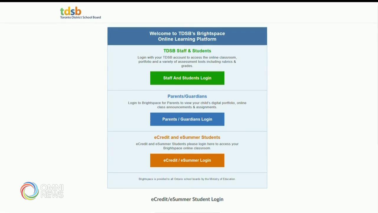 多倫多教育局延遲部份小學網上課程 -- Sep 22, 2020 (ON)
