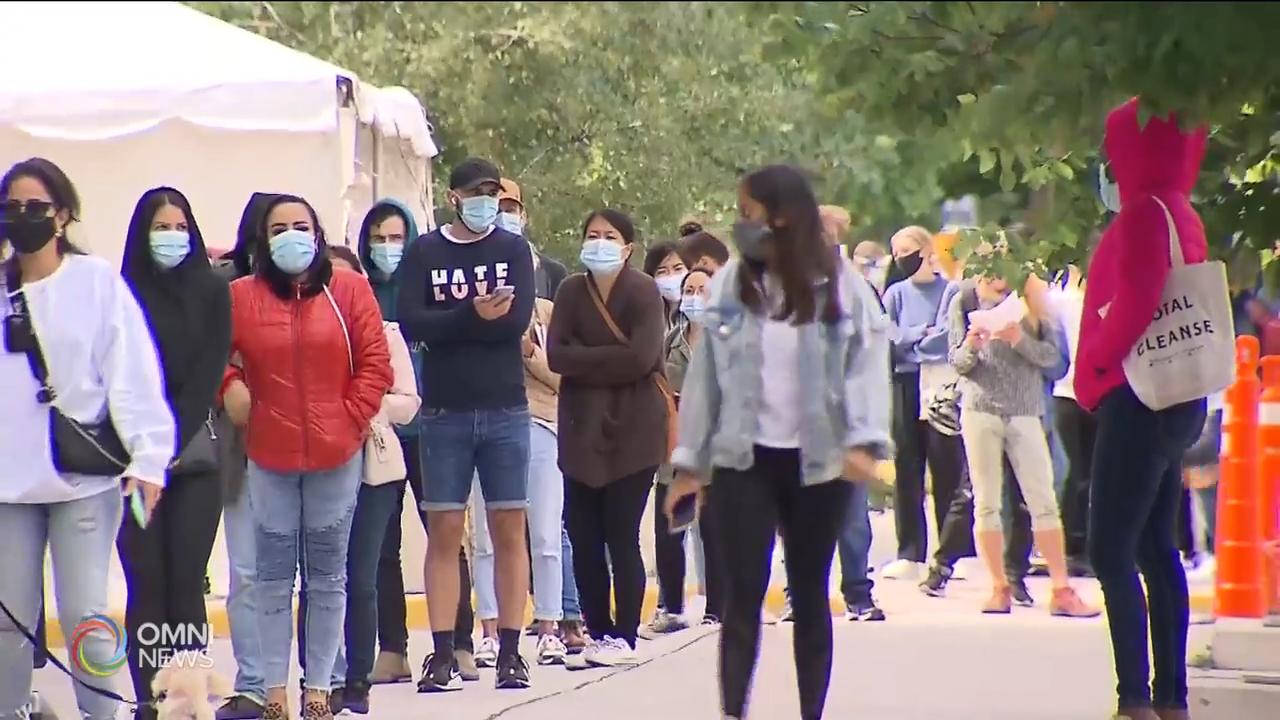 檢測中心連日出現等候檢測人龍 -- Sep 18, 2020 (ON)