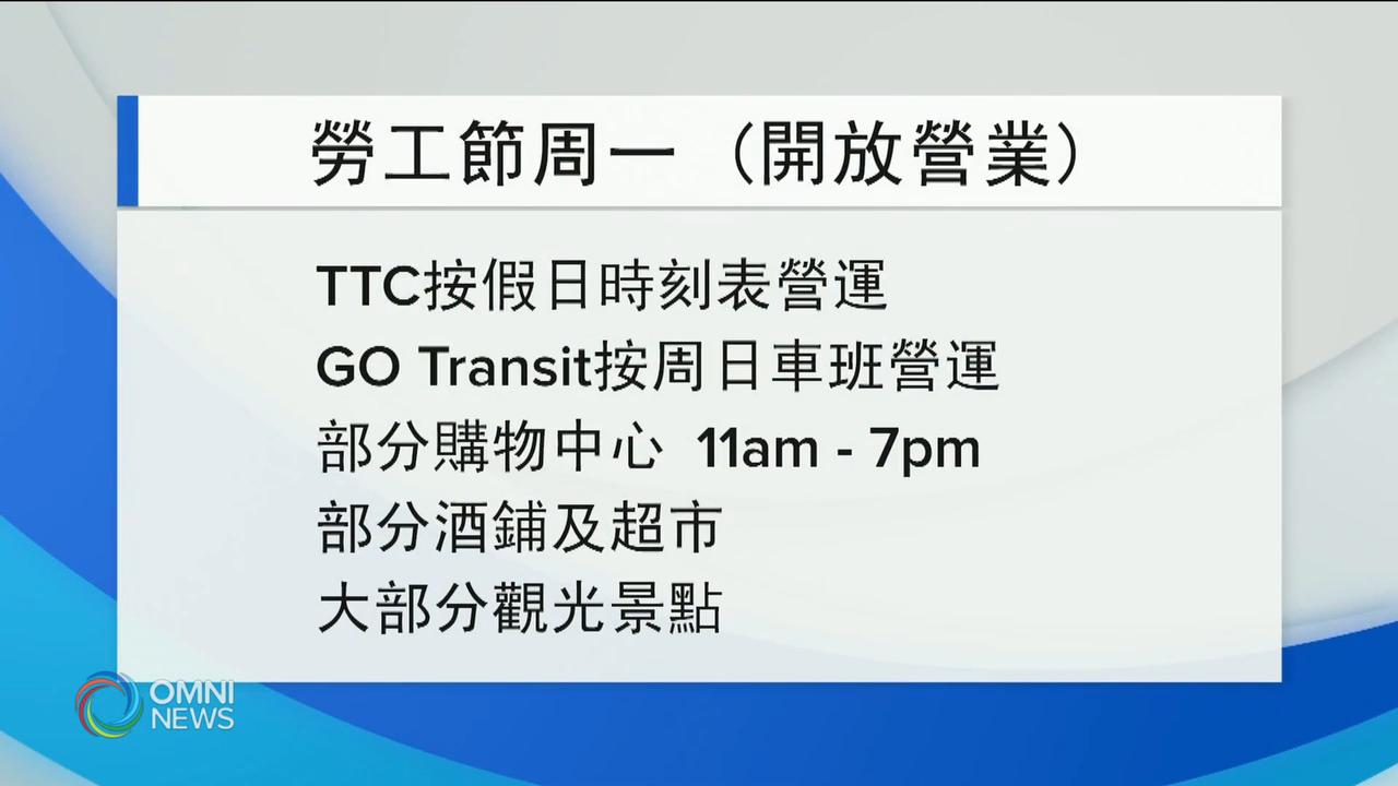 勞工節假日部分商舖關門 -- Sep 04, 2020 (ON)