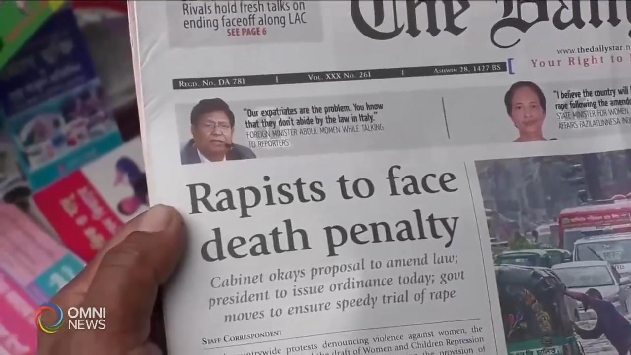 Death Penalty for rapists in Bangladesh