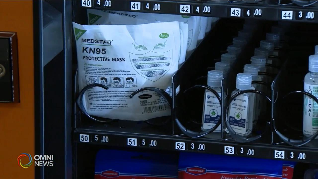 地鐵站裝設個人保護裝備自動販賣機 -- Nov 16, 2020 (ON)