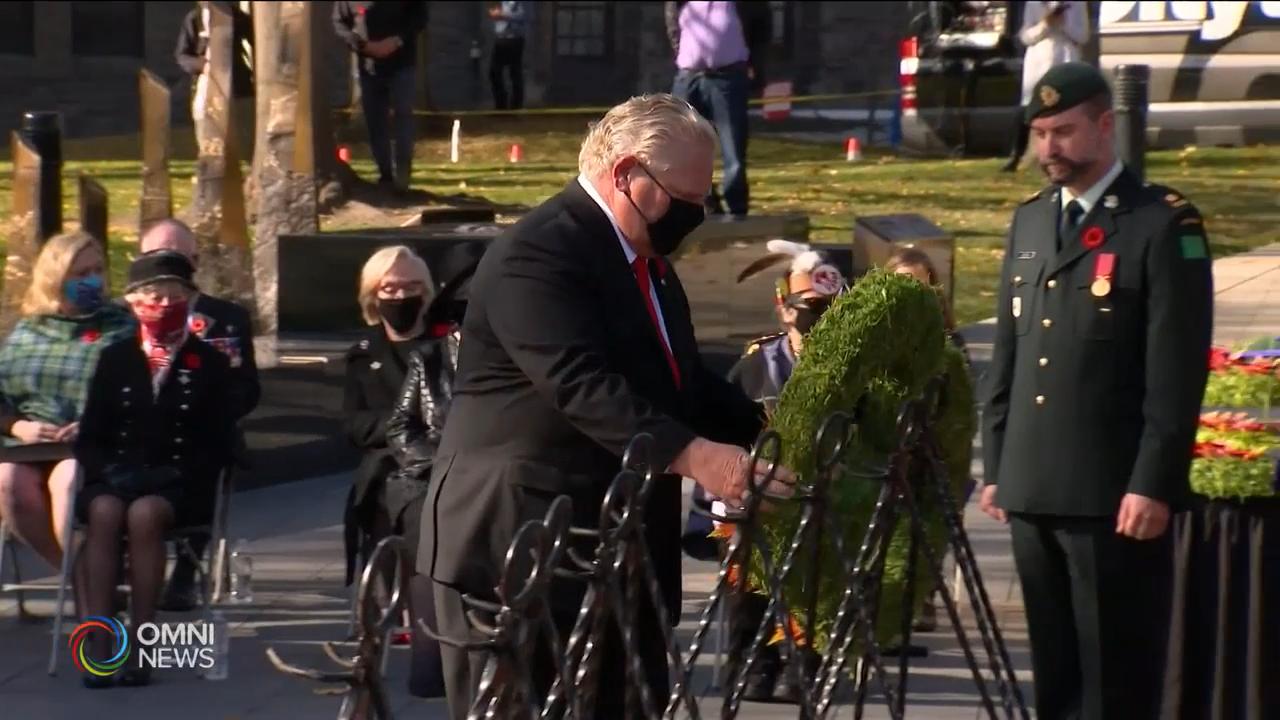 省督省長出席議會外國殤曰悼念儀式 -- Nov 11, 2020 (ON)