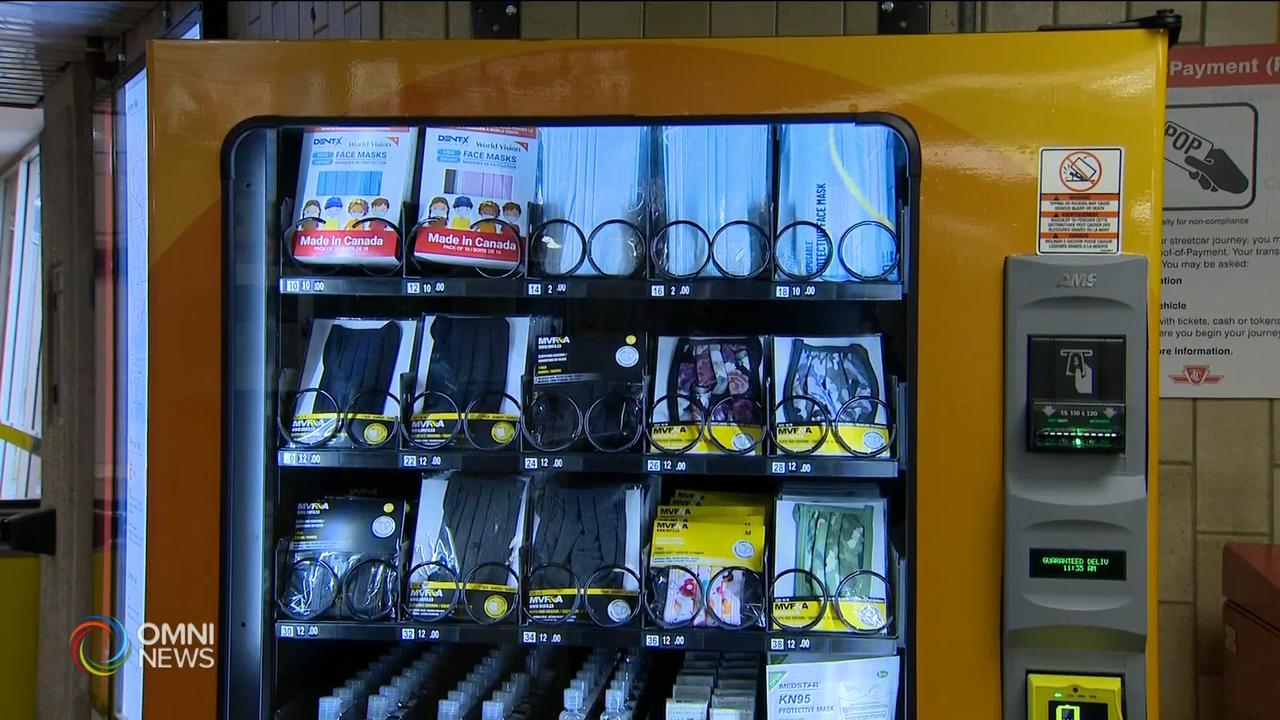 TTC在地铁站装设PPE自动贩卖机 － Nov 16, 2020