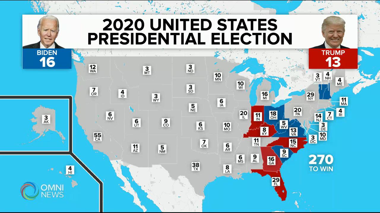 美國大選曰，搖擺州份成關鍵-- Nov 03, 2020 (ON)