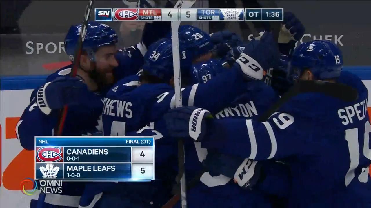 多倫多楓葉隊開季首戰旗開得勝 -- Jan 14, 2021 (ON)