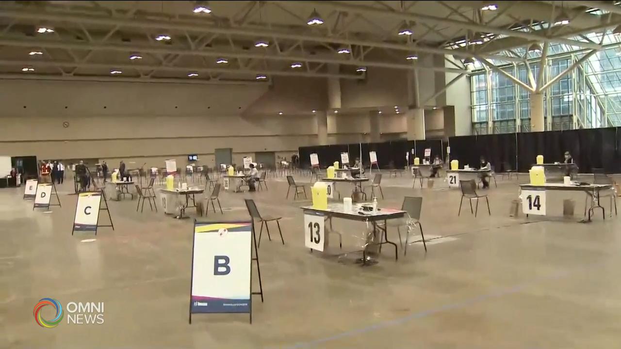 會議中心疫苗接種診所提早暫停服務 -- Jan 20, 2021 (ON)